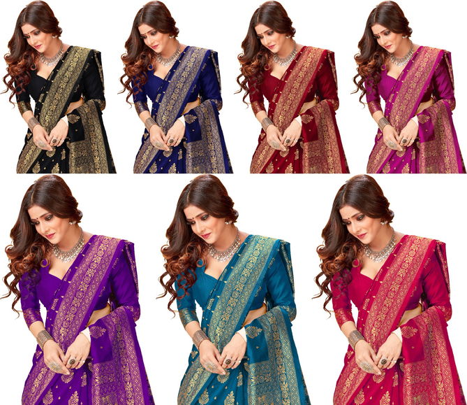 Lawaniya Lichi Silk Organic Banarasi Saree Catalog 